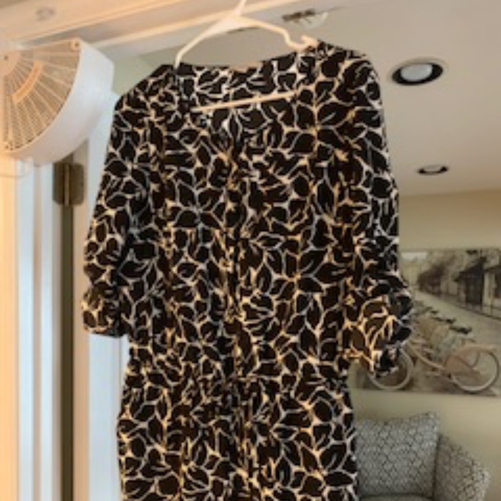 Loft - Black & White Romper (Shorts)